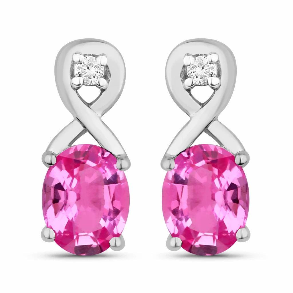 Oval Cut Diamond Accent Petite Drop Earrings