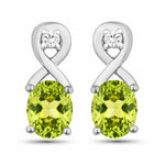Oval Cut Diamond Accent Petite Drop Earrings
