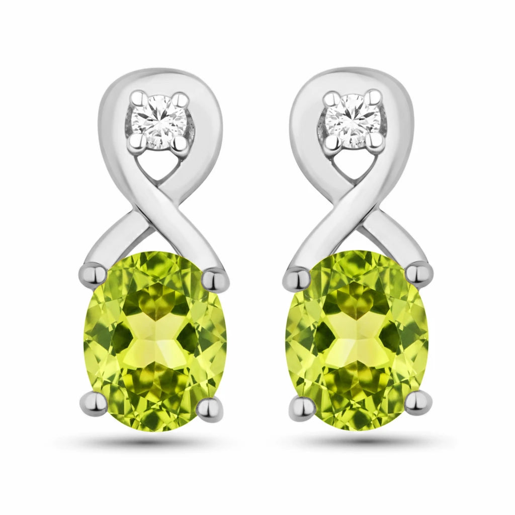 Oval Cut Diamond Accent Petite Drop Earrings