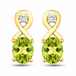 Oval Cut Diamond Accent Petite Drop Earrings