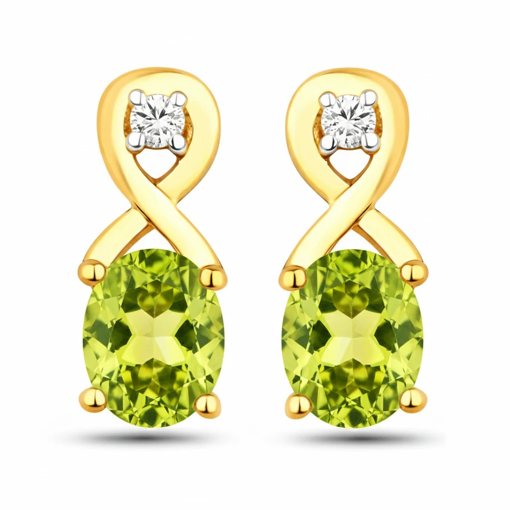 Oval Cut Diamond Accent Petite Drop Earrings