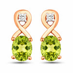 Oval Cut Diamond Accent Petite Drop Earrings