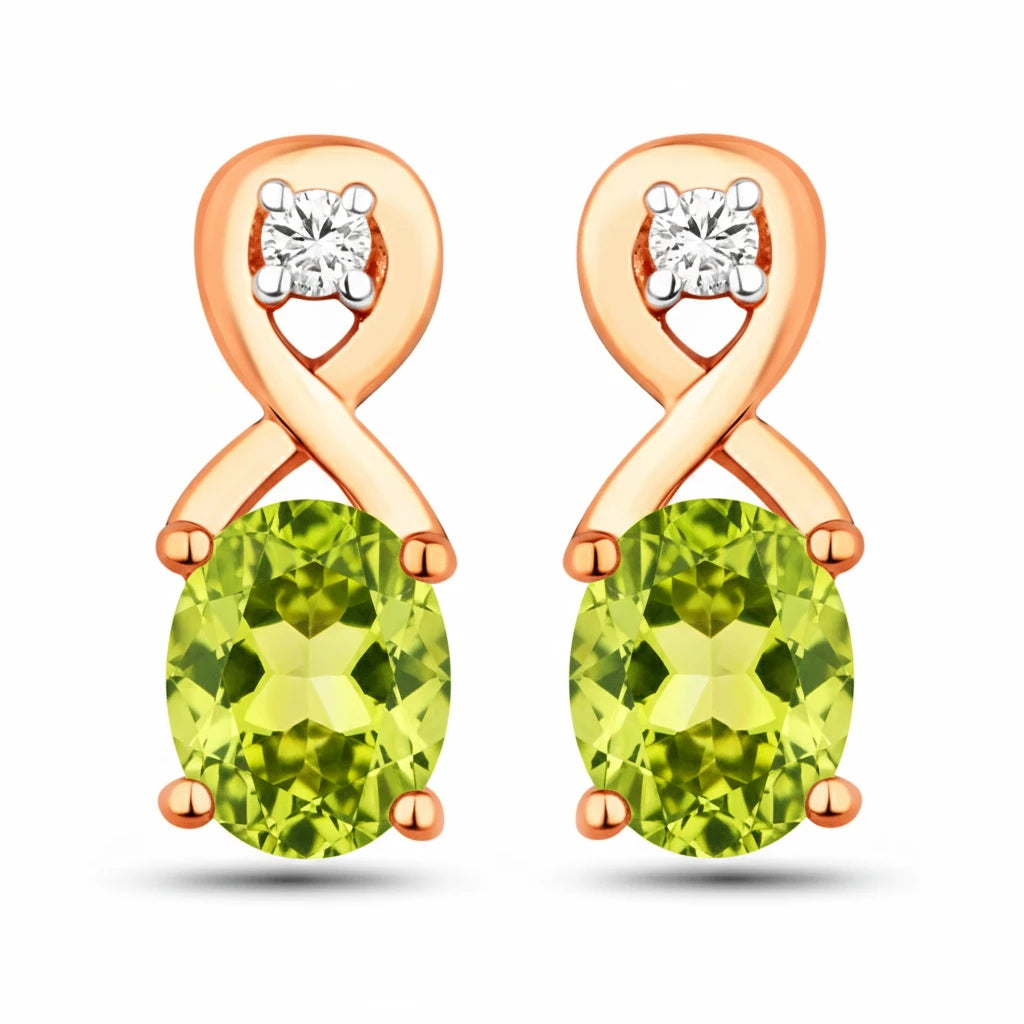 Oval Cut Diamond Accent Petite Drop Earrings