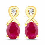 Oval Cut Diamond Accent Petite Drop Earrings