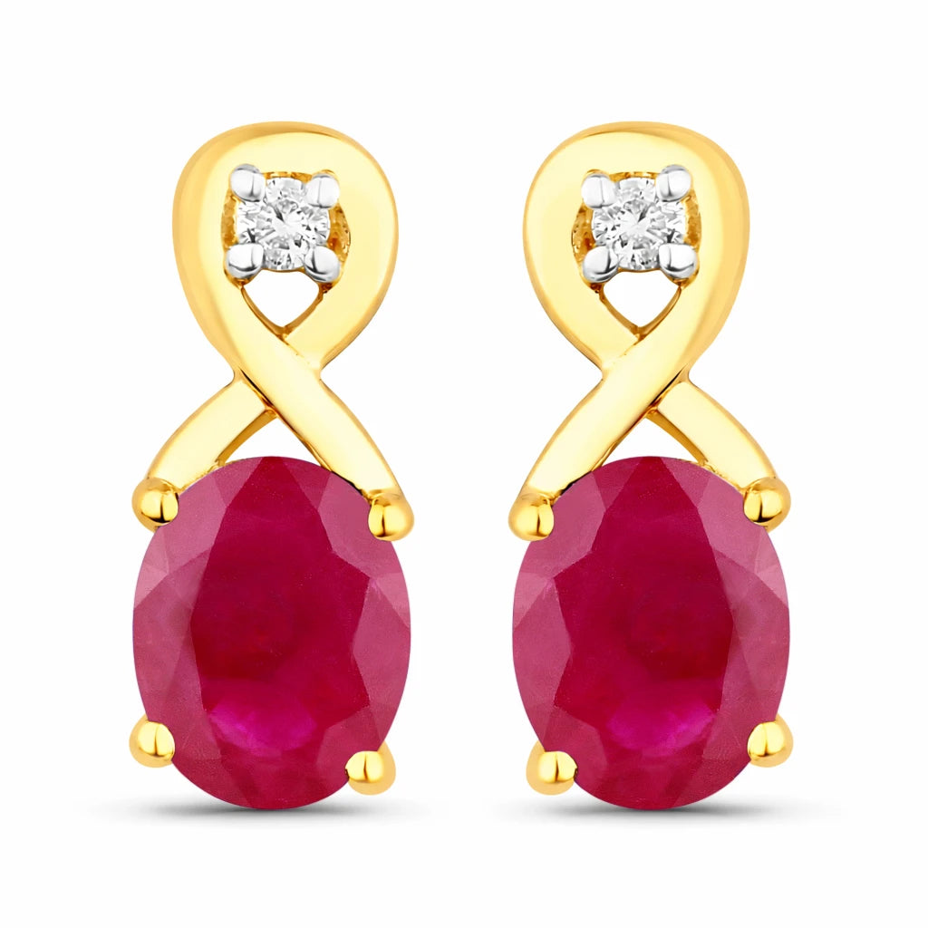 Oval Cut Diamond Accent Petite Drop Earrings