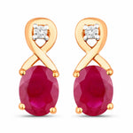 Oval Cut Diamond Accent Petite Drop Earrings
