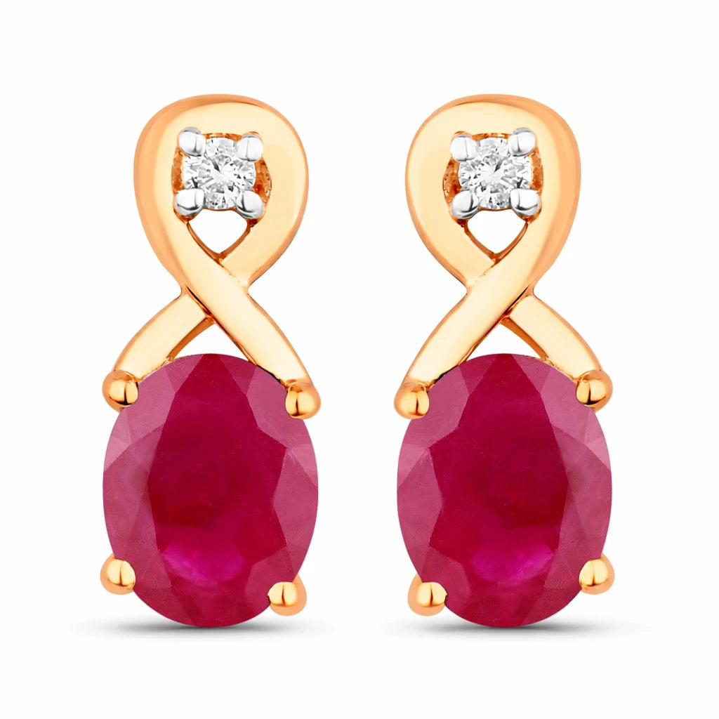 Oval Cut Diamond Accent Petite Drop Earrings