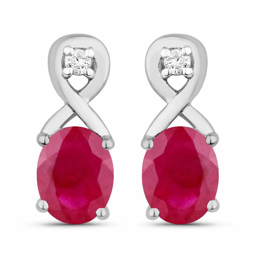 Oval Cut Diamond Accent Petite Drop Earrings