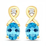 Oval Cut Diamond Accent Petite Drop Earrings
