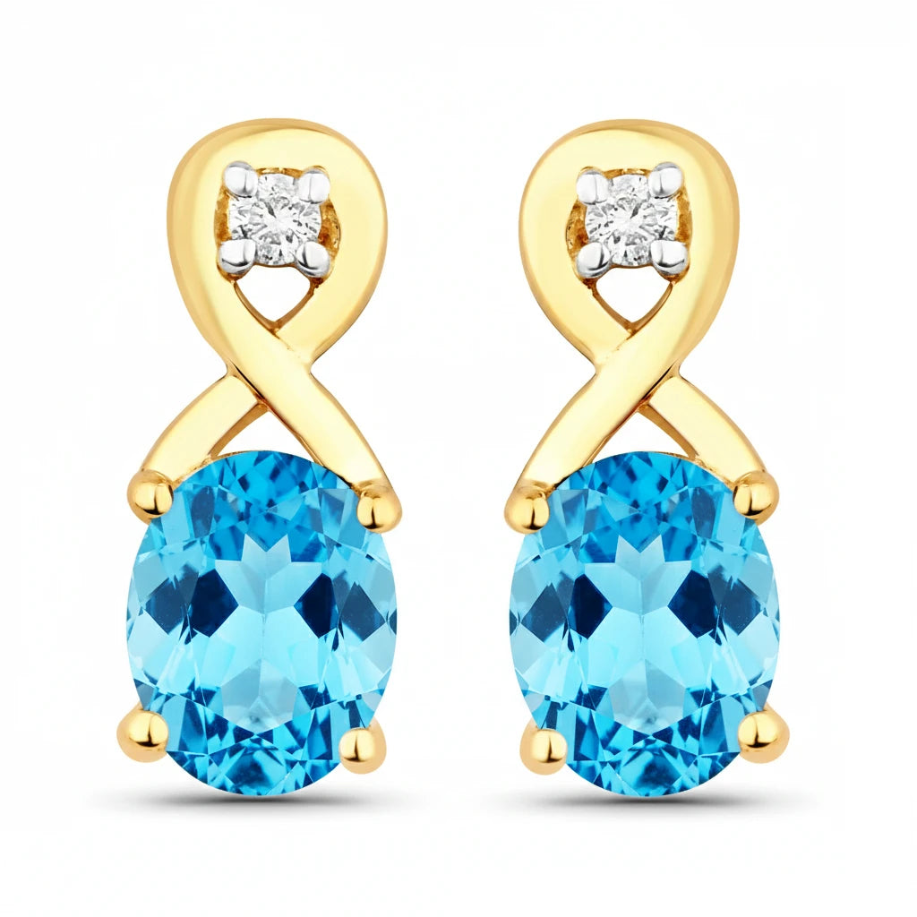 Oval Cut Diamond Accent Petite Drop Earrings