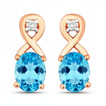 Oval Cut Diamond Accent Petite Drop Earrings