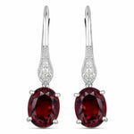 Lightweight Oval Cut Diamond Accent Drop Earrings