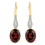 Lightweight Oval Cut Diamond Accent Drop Earrings
