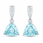 Trillion Cut Diamond Accent Stud Earrings