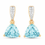 Trillion Cut Diamond Accent Stud Earrings