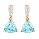 Trillion Cut Diamond Accent Stud Earrings