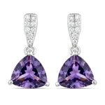 Trillion Cut Diamond Accent Stud Earrings