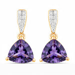 Trillion Cut Diamond Accent Stud Earrings