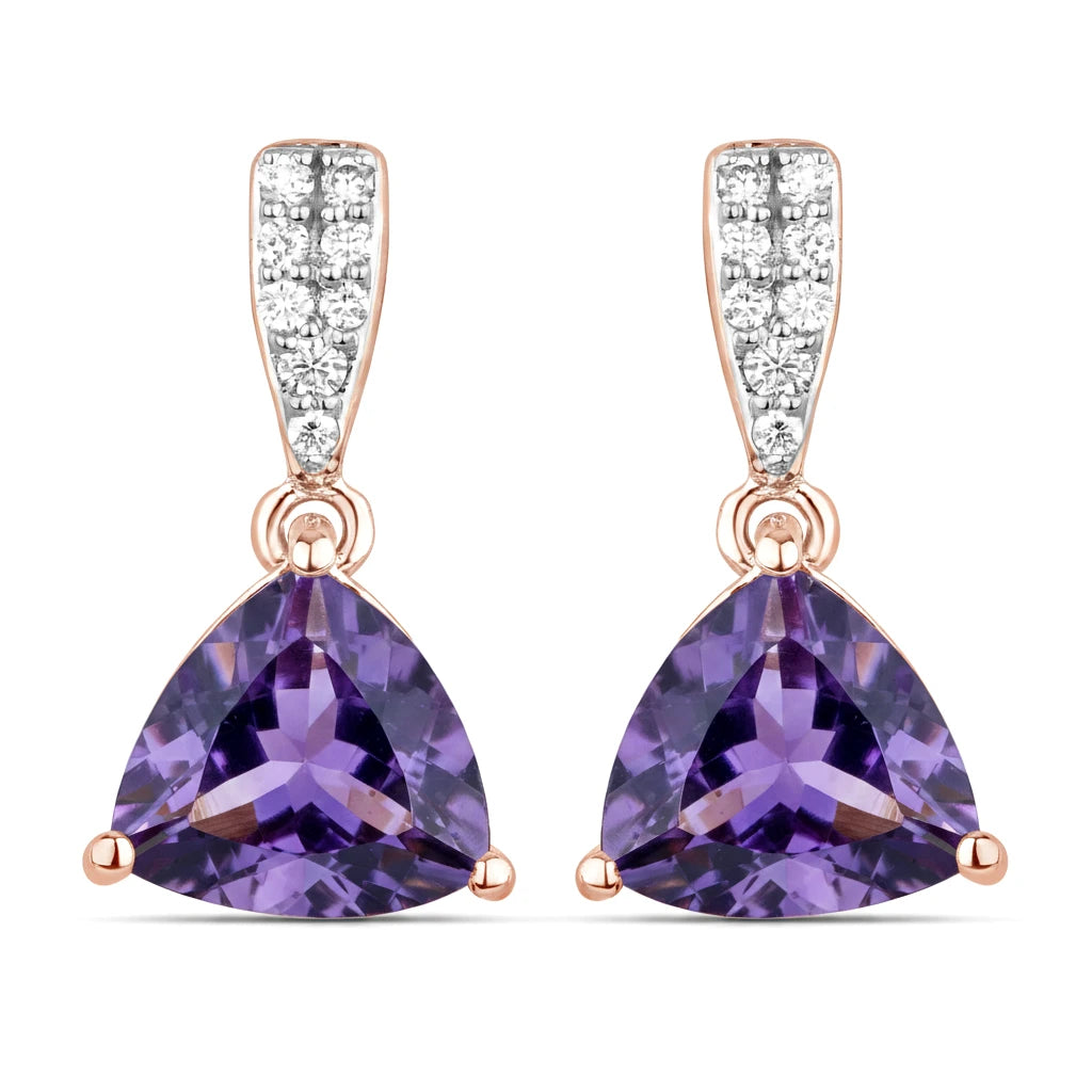 Trillion Cut Diamond Accent Stud Earrings