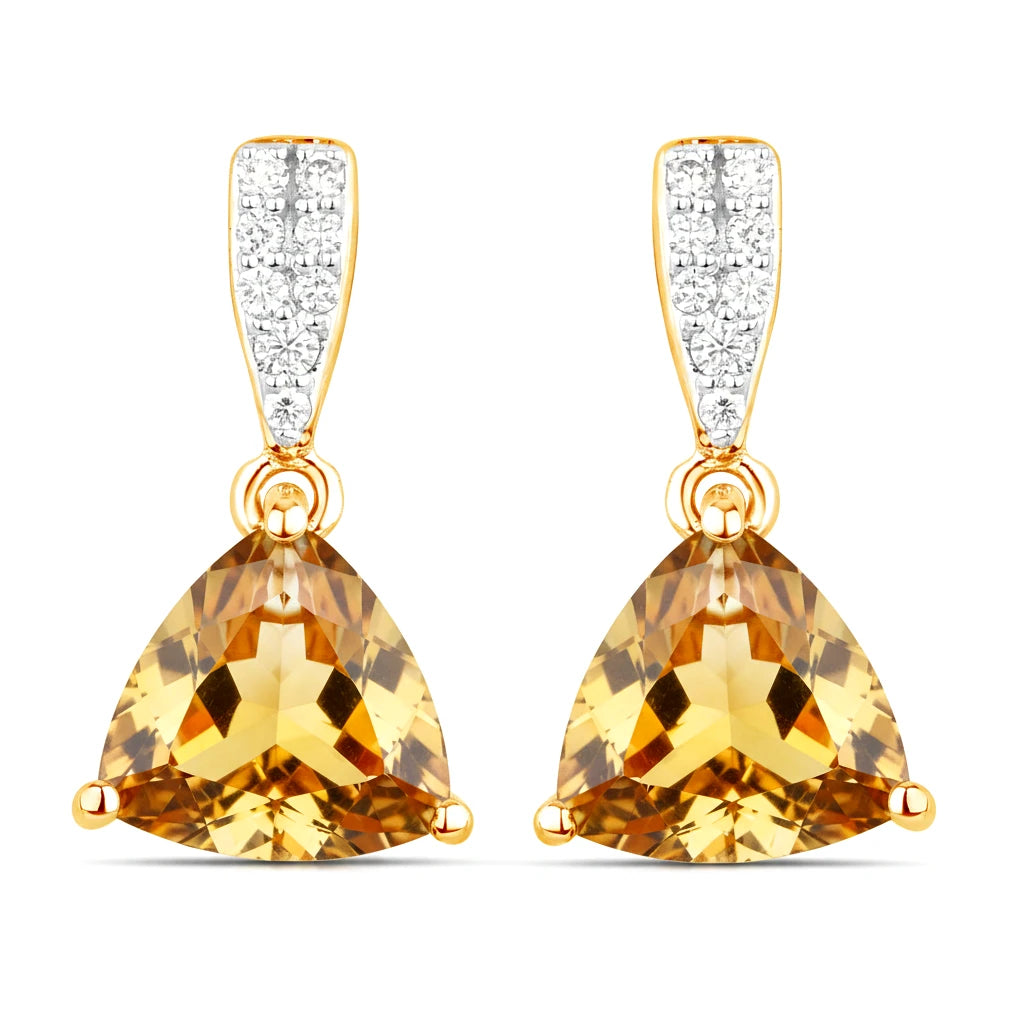 Trillion Cut Diamond Accent Stud Earrings
