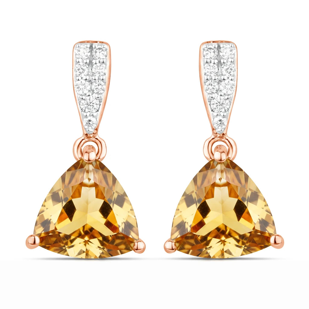 Trillion Cut Diamond Accent Stud Earrings
