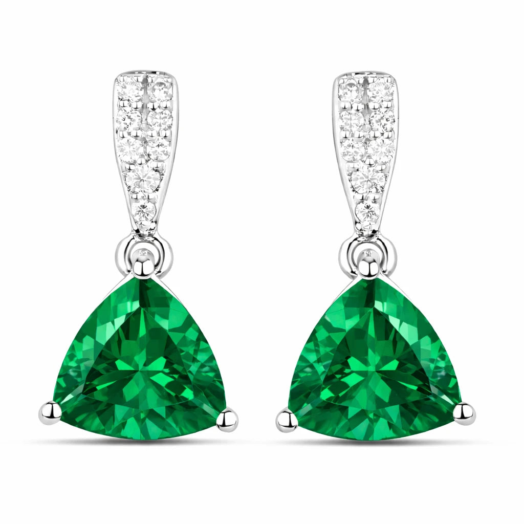 Trillion Cut Diamond Accent Stud Earrings