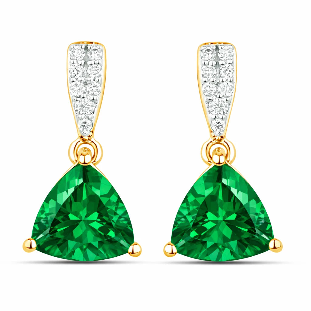 Trillion Cut Diamond Accent Stud Earrings