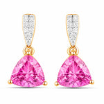 Trillion Cut Diamond Accent Stud Earrings
