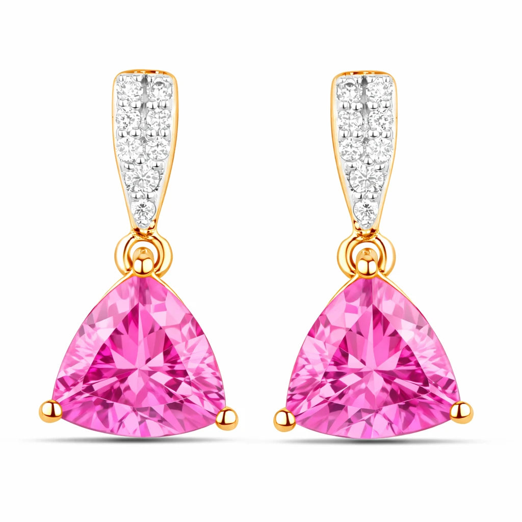 Trillion Cut Diamond Accent Stud Earrings