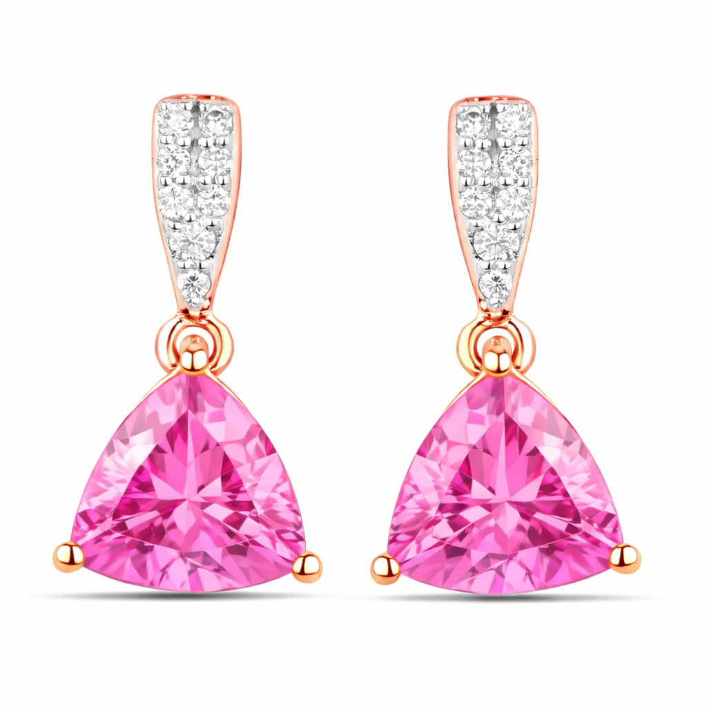 Trillion Cut Diamond Accent Stud Earrings