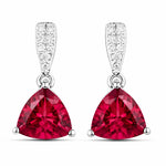 Trillion Cut Diamond Accent Stud Earrings