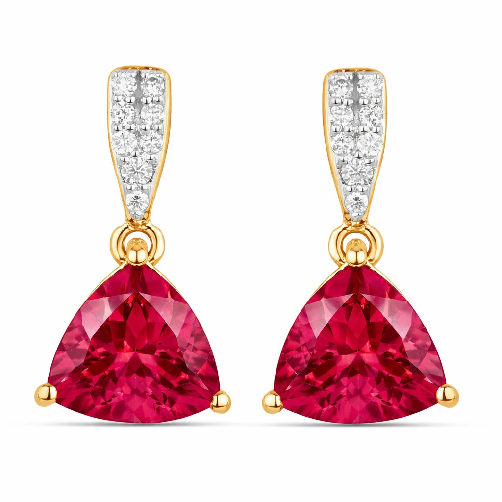 Trillion Cut Diamond Accent Stud Earrings