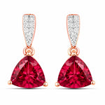 Trillion Cut Diamond Accent Stud Earrings