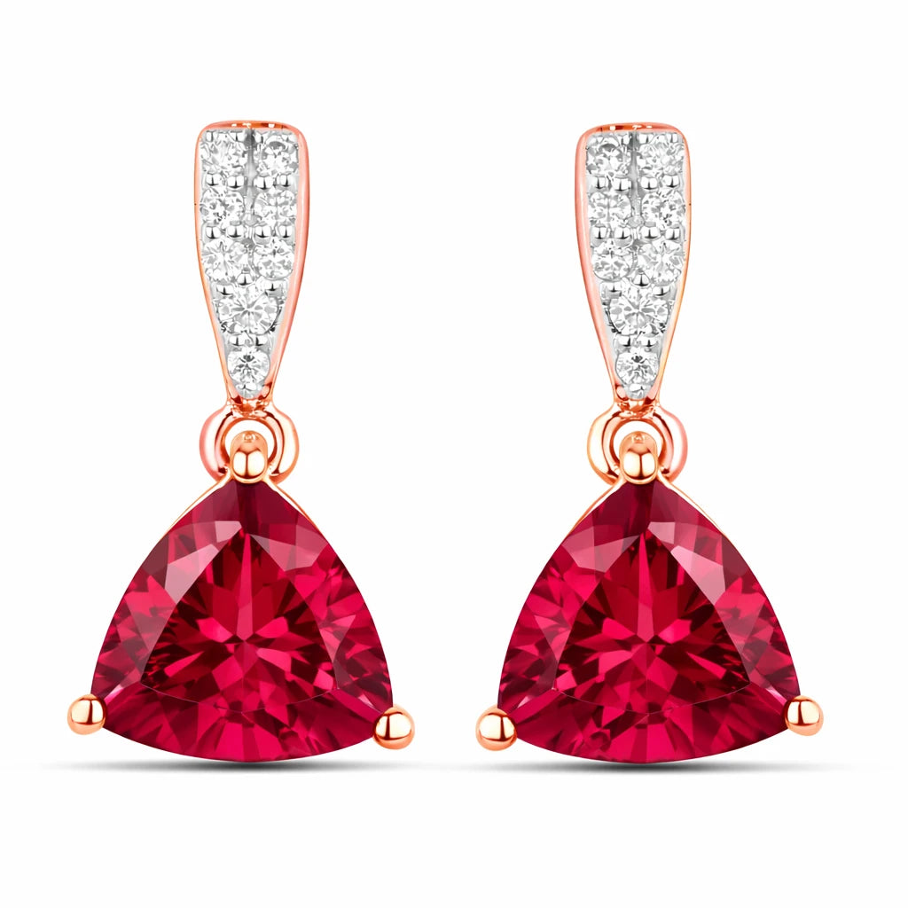Trillion Cut Diamond Accent Stud Earrings