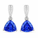 Trillion Cut Diamond Accent Stud Earrings