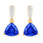 Trillion Cut Diamond Accent Stud Earrings