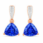 Trillion Cut Diamond Accent Stud Earrings