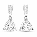 Trillion Cut Diamond Accent Stud Earrings
