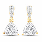 Trillion Cut Diamond Accent Stud Earrings