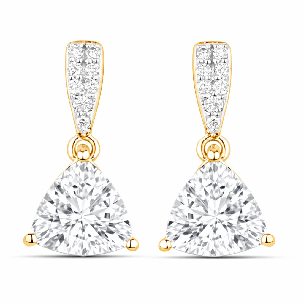 Trillion Cut Diamond Accent Stud Earrings