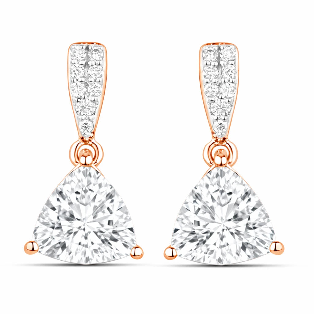 Trillion Cut Diamond Accent Stud Earrings