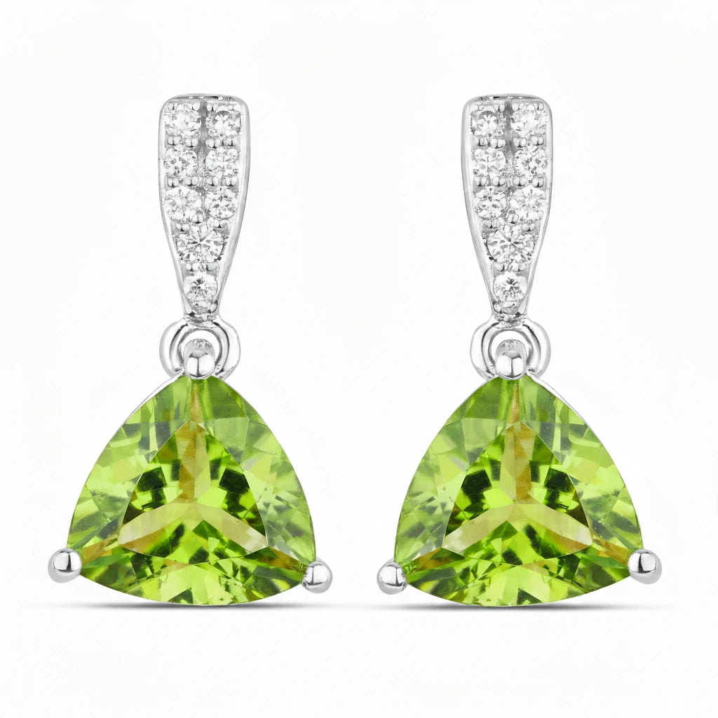 Trillion Cut Diamond Accent Stud Earrings