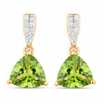 Trillion Cut Diamond Accent Stud Earrings