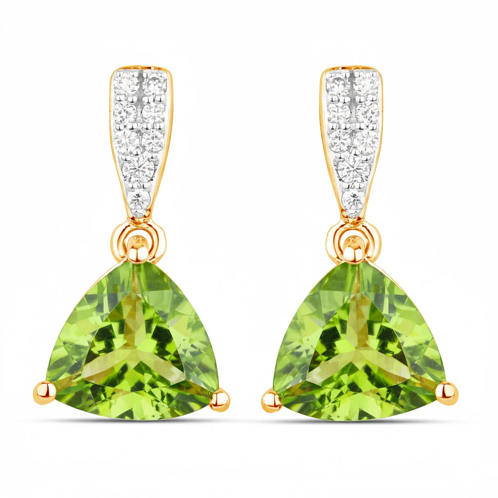 Trillion Cut Diamond Accent Stud Earrings