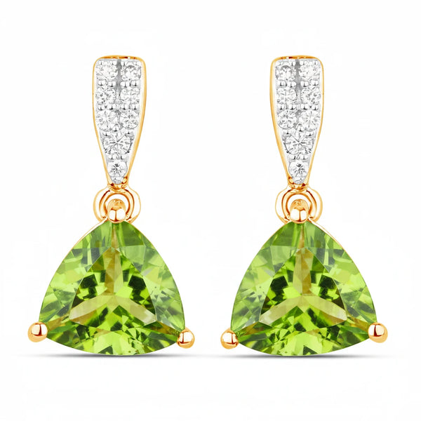 Trillion Cut Diamond Accent Stud Earrings