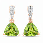 Trillion Cut Diamond Accent Stud Earrings