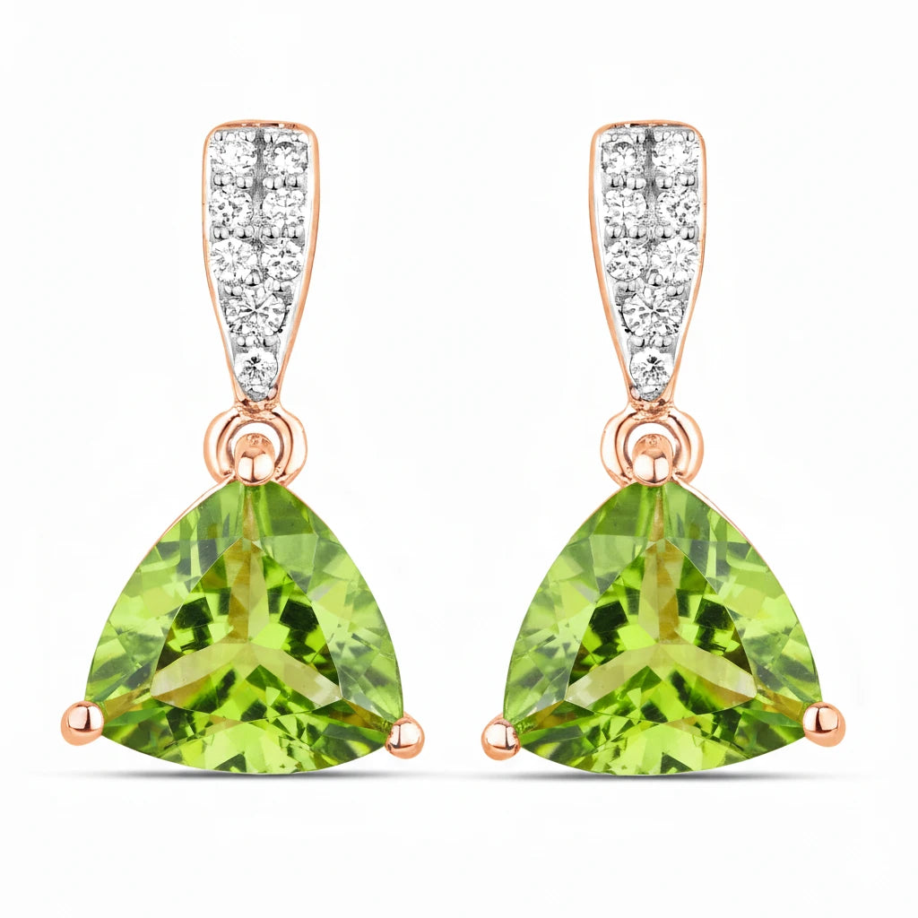 Trillion Cut Diamond Accent Stud Earrings
