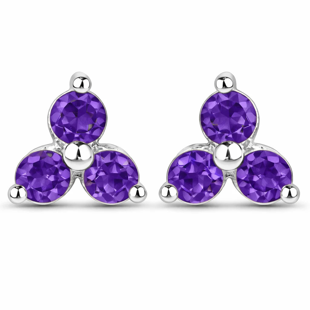 Round Prong Set Stud Earrings