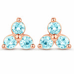Round Prong Set Stud Earrings