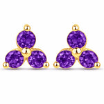 Round Prong Set Stud Earrings
